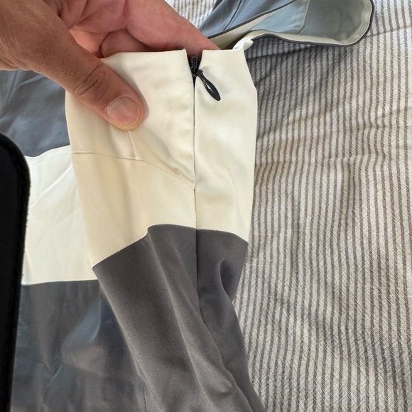 KATE SPADE size 6 Grey and Cream Striped Audette Dress with pockets - Picture 7 of 14